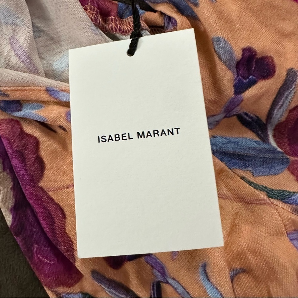 NWT Isabel Marant Jadessi Floral-Print Strappy Cutout Midi Dress Size 40 US 10 - Picture 10 of 11